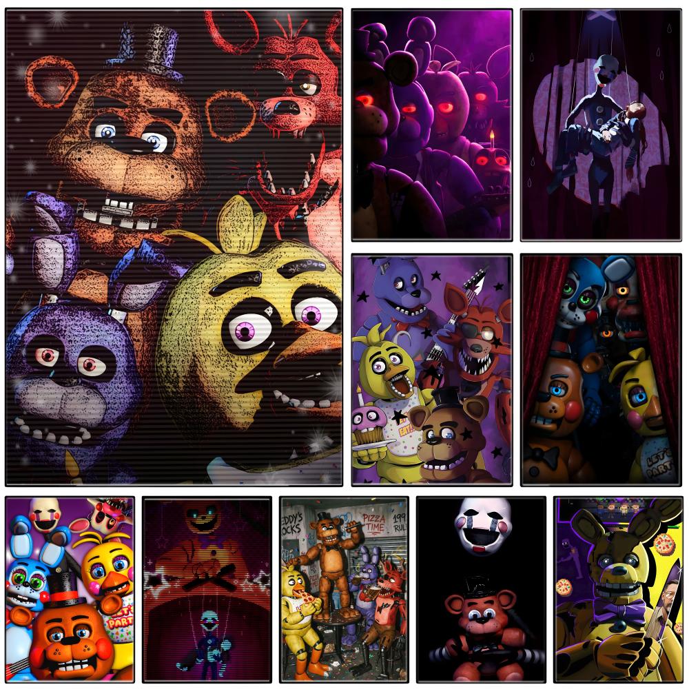 Gaming Console Wallpaper - Poster F-FNAF Game Horor Animatronik Gelap