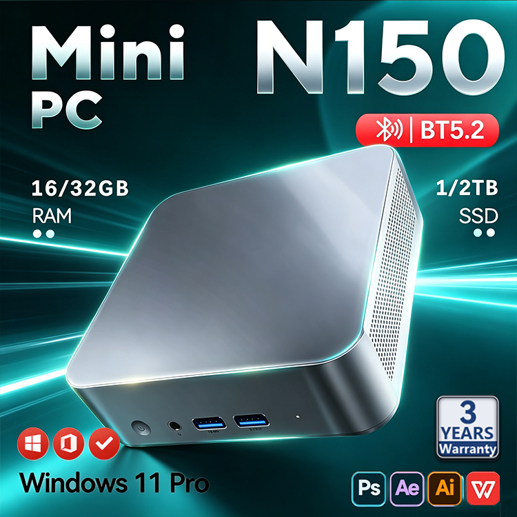 Gaming Console Mini - 2026 Intel N150 Mini PC Portabel