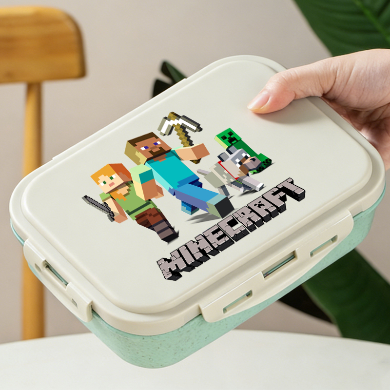 Gaming Console With Minecraft - Kotak Makan Siang Bento Minecrafted Wadah