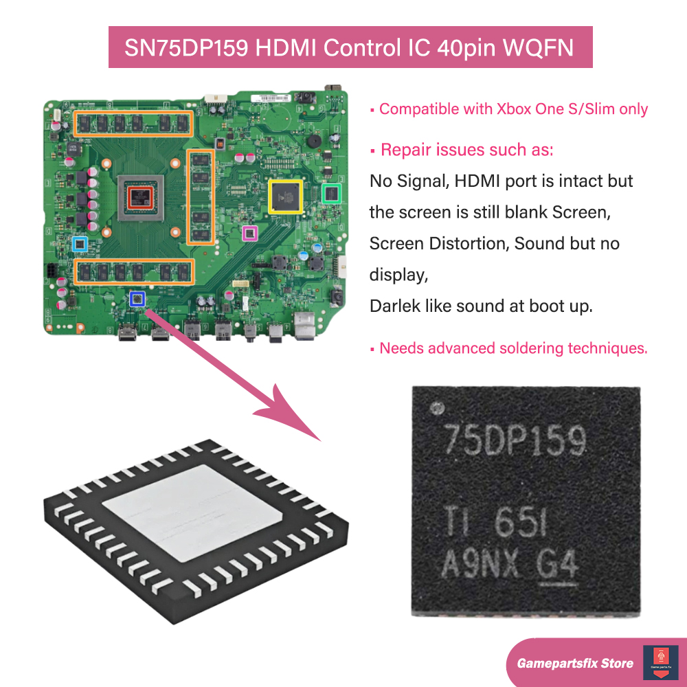 Gaming Console For Tv Xbox - 2/5/10 Buah 75DP159 SN75DP159RSBR HDMI IC