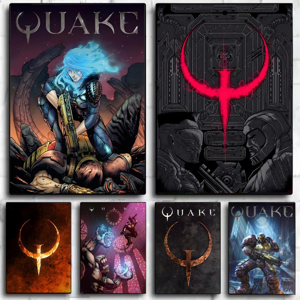 Gaming Console Old School - Poster Q-Quake VideoGame Retro Fps Klasik