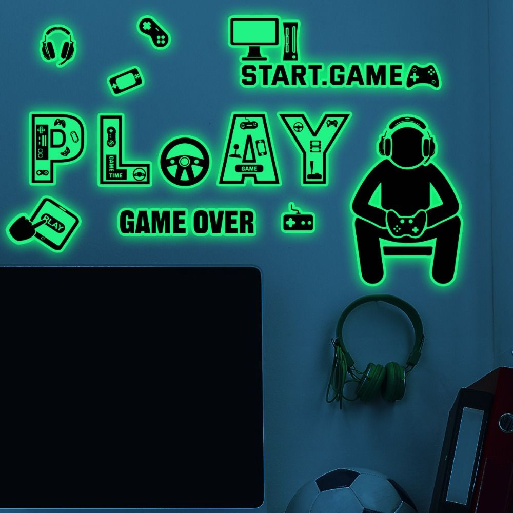 Stiker dinding menyala dalam g - Gaming Console Wallpaper ulasan dan harga