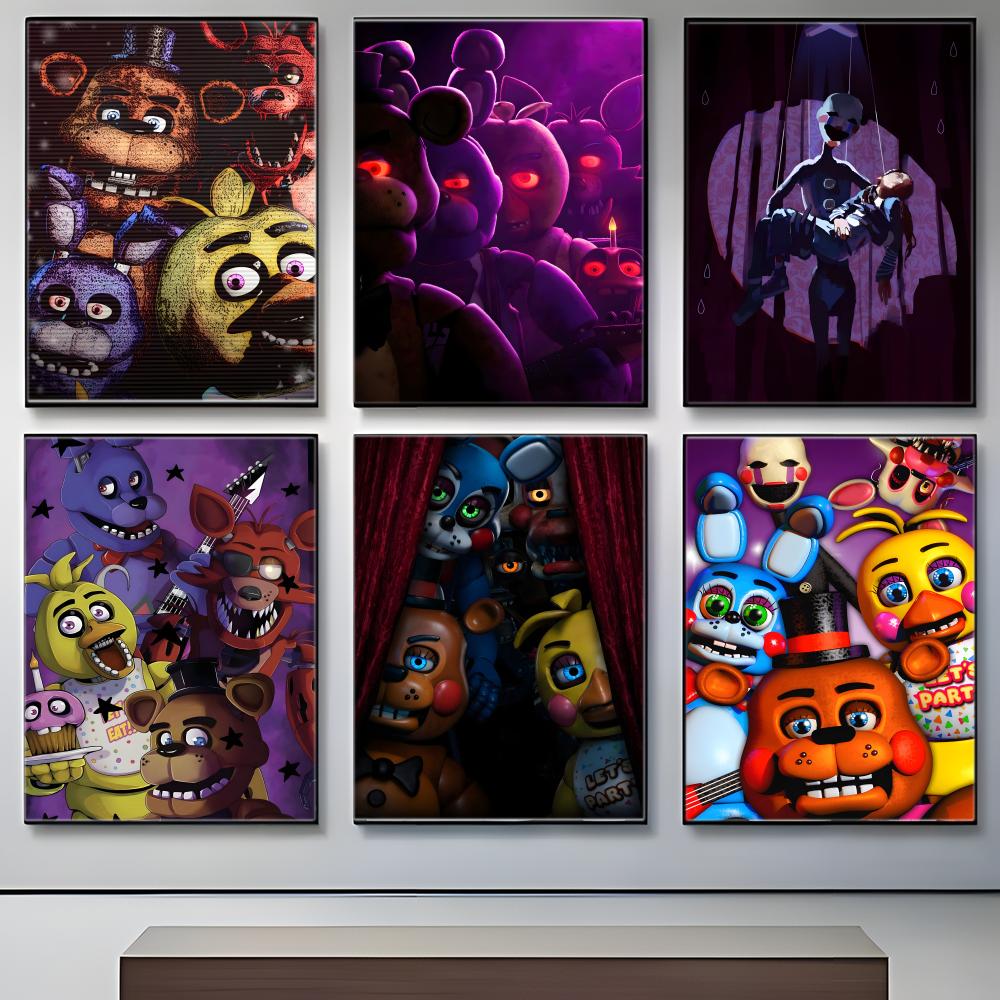 Poster F-FNAF Game Horor Anima - Gaming Console Wallpaper ulasan dan harga