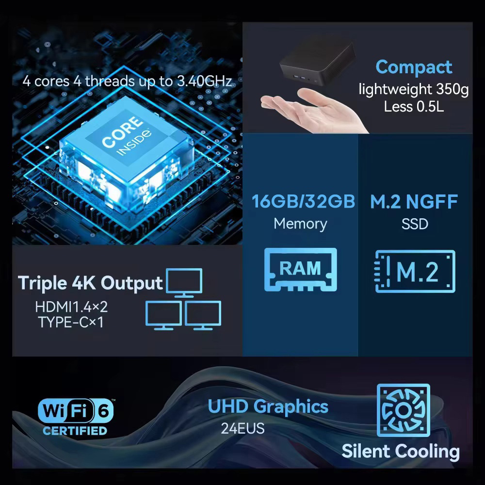 2026 Intel N150 Mini PC Portab - Gaming Console Mini ulasan dan harga